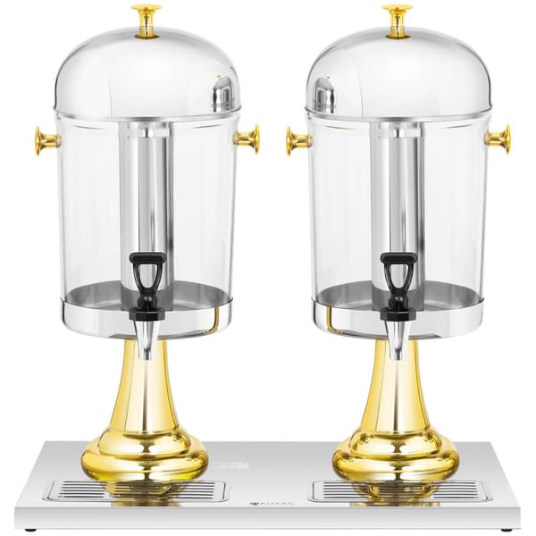 Kølende buffetdispenser til juice og drikkevarer, dobbelt, 2 x 8 l