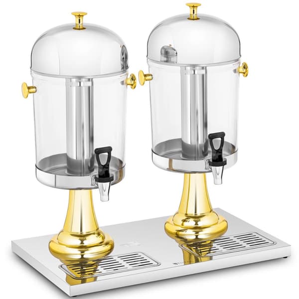 Kølende buffetdispenser til juice og drikkevarer, dobbelt, 2 x 8 l