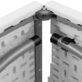 Miniatyrbillede 3 af 6: Haveserveringsbord, foldbart, hvidt, op til 150 kg, 180 x 75 x 74 cm