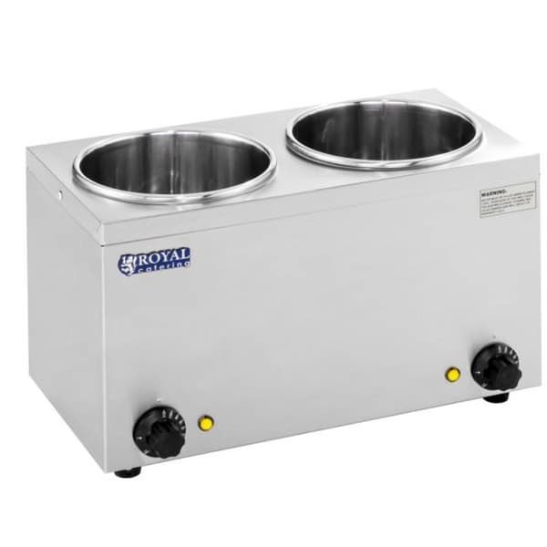 Bain-marie elektrisk suppevarmer 300W 230V 2 x 3,8L