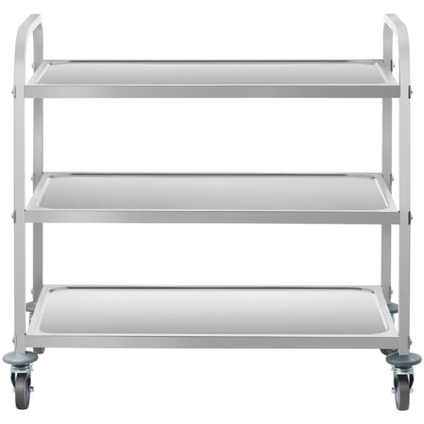 Catering-tjenervogn med 3 hylder, op til 150 kg, lavet af rustfrit stål Royal Catering RCSW 3A