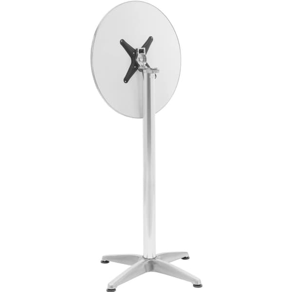 Bord, runt, högt, fällbart barbord, dia. 60 cm 115 cm silver