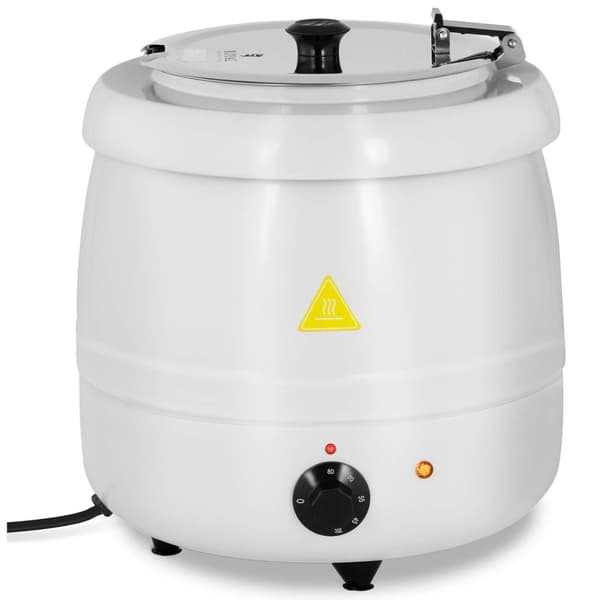 Sähköinen keittotermoskattila ruostumattomasta teräksestä cool-touch 400 W 10 l 35-80C valkoinen