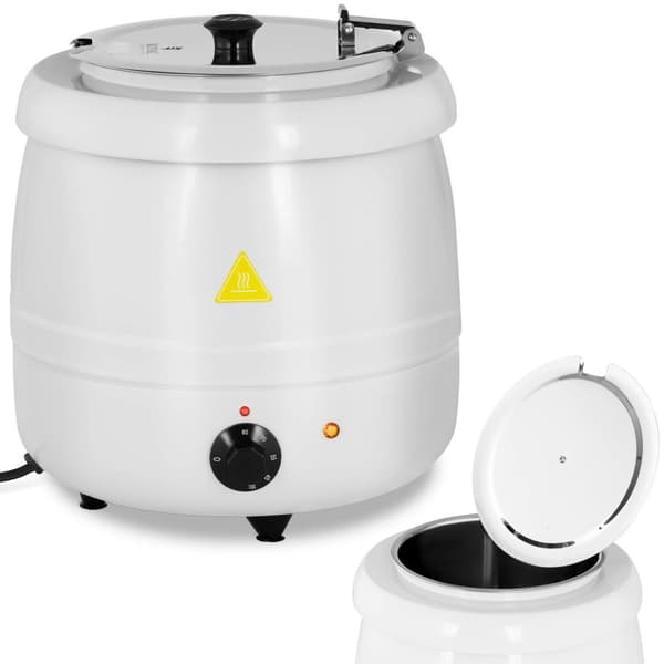 Sähköinen keittotermoskattila ruostumattomasta teräksestä cool-touch 400 W 10 l 35-80C valkoinen