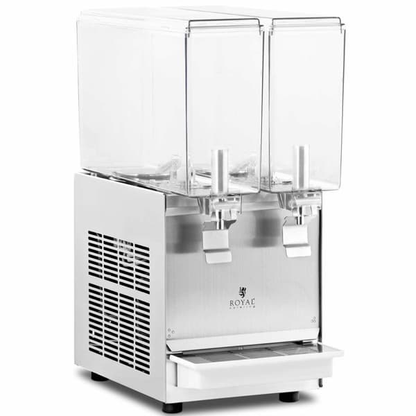 Køledispenser til juice og drikkevarer, dobbelt, 2 x 10 l, 290 W