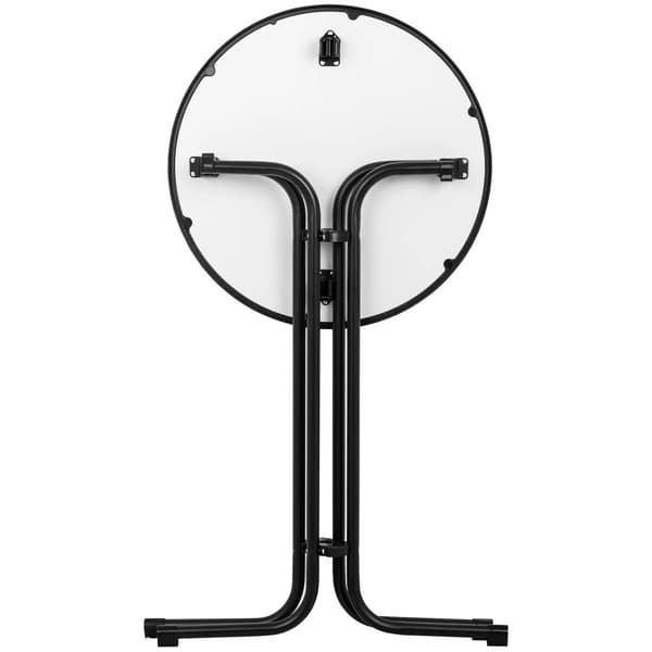 Bord, rundt, højt, foldbart barbord, dia. 80 cm høj 110 cm sort