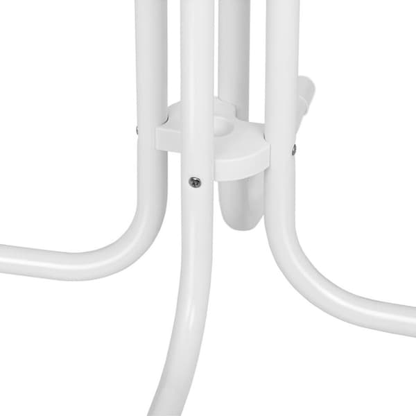 Bord, runt, högt, fällbart barbord, dia. 70 cm hög 110 cm vit