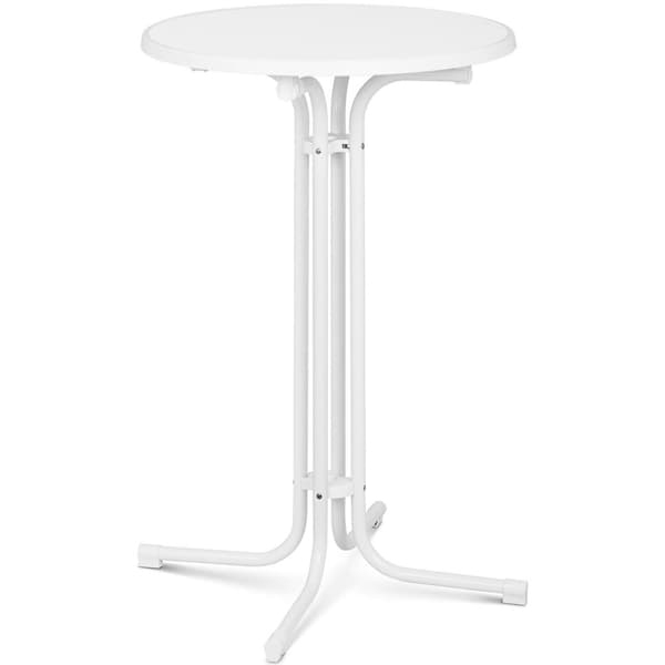 Bord, runt, högt, fällbart barbord, dia. 70 cm hög 110 cm vit