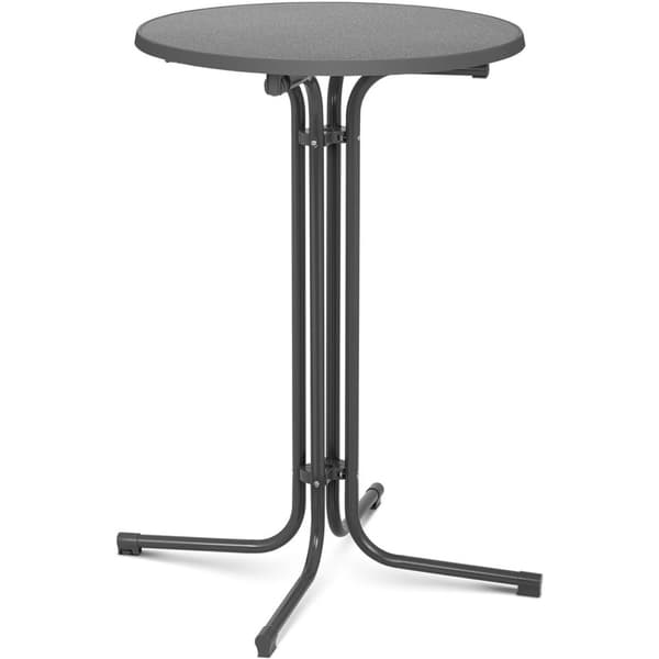 Bord, rundt, højt, foldbart barbord, dia. 70 cm høj 110 cm grå