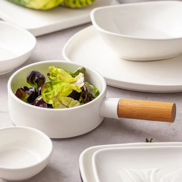 TERRESTRISK serveringsfat i porslin 25x14,5 cm