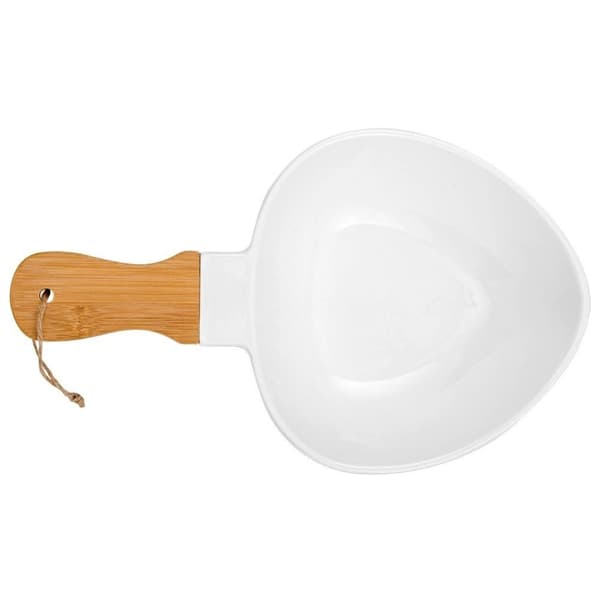 TERRESTRISK serveringsfat i porslin 33x19,5 cm