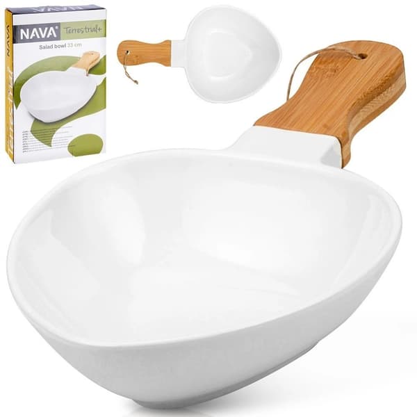 TERRESTRISK serveringsfat i porslin 33x19,5 cm