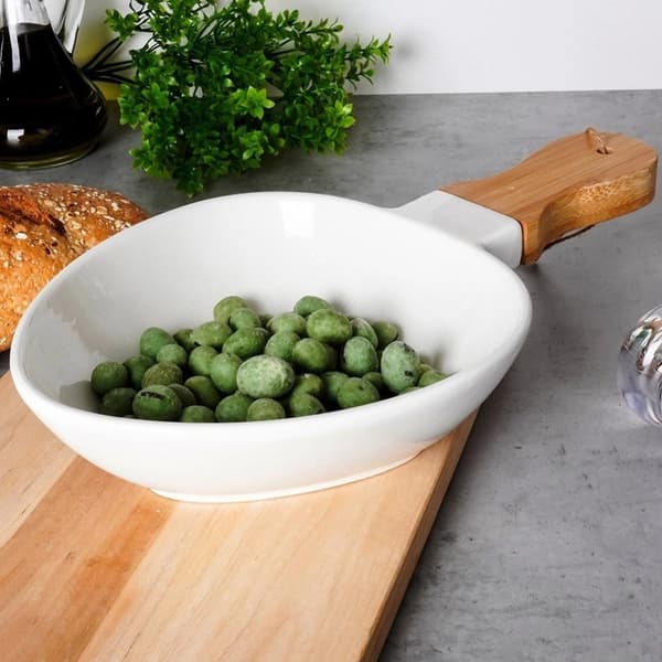 TERRESTRISK serveringsfat i porslin 33x19,5 cm
