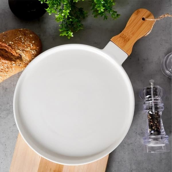 TERRESTRISK serveringsfad af porcelæn 39,5x26,5 cm