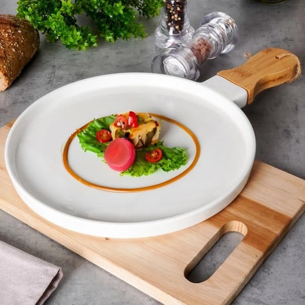 TERRESTRISK serveringsfad af porcelæn 39,5x26,5 cm