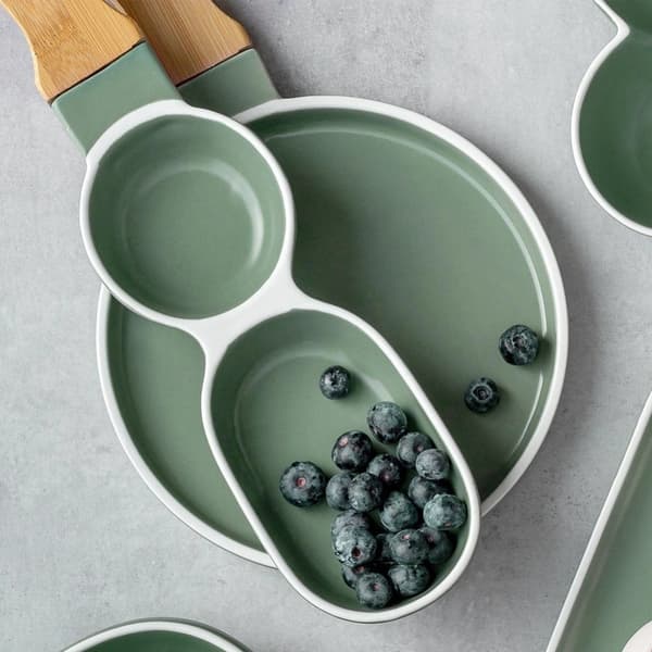 TERRESTRISK snacktallerken i porcelæn 39x10 cm