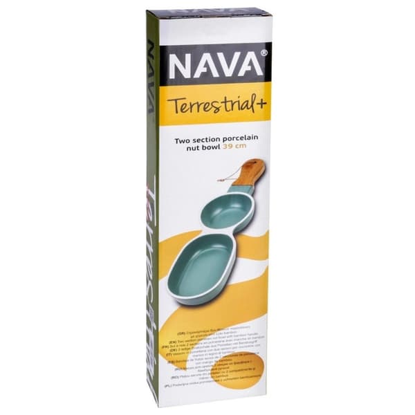TERRESTRISK snacktallerken i porcelæn 39x10 cm