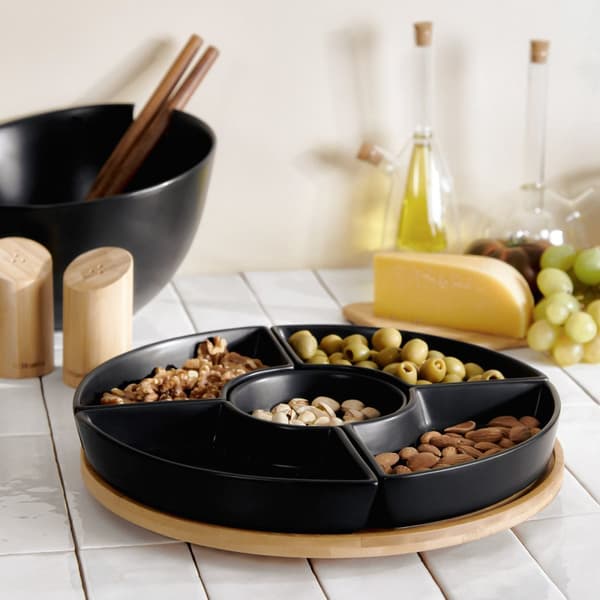 Fad | FINCAN | med sorte kopper og drejelig bakke | 30 cm | 813844