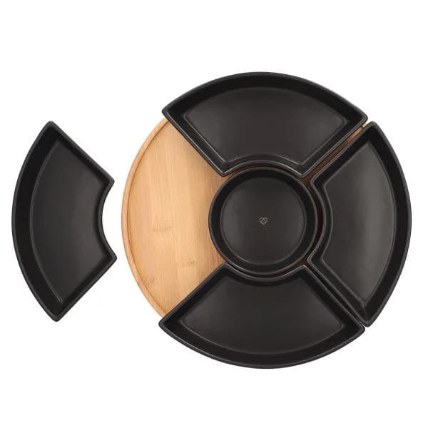 Fad | FINCAN | med sorte kopper og drejelig bakke | 30 cm | 813844