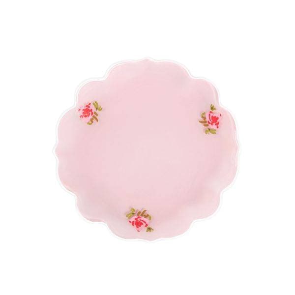 Plade | PINK MÆLKET | med hvid kant | 14 cm | 731730