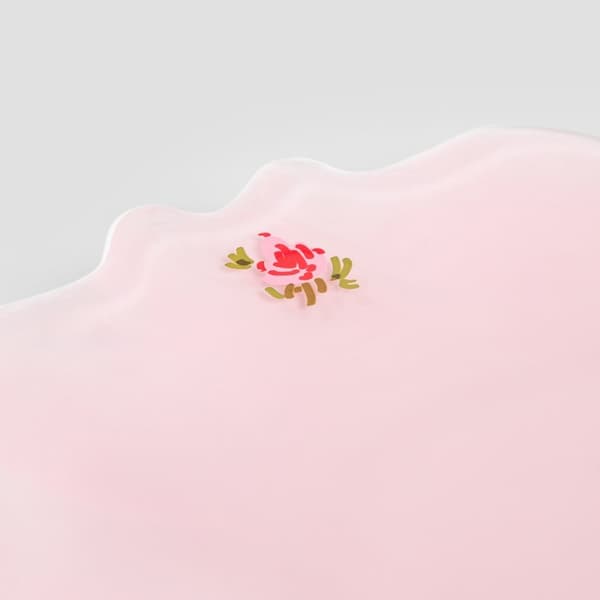 Lauta | PINK MILKY | astiasto valkoisella reunalla | 28cm | 731761