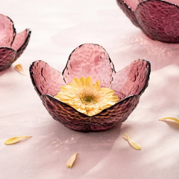 Skål | LONNY | blomformad rosa M | 12x6cm | 730221