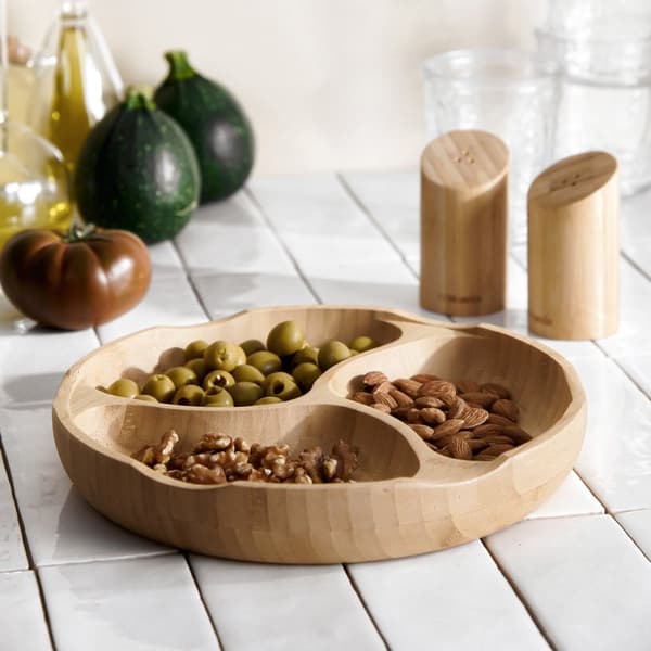 Tallrik | BAMBU | bambu med tre fack | 25 cm | 958391