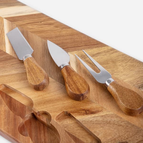 bestyrelse | NEVADO | til servering med 3 knive | 48x20cm | 718281