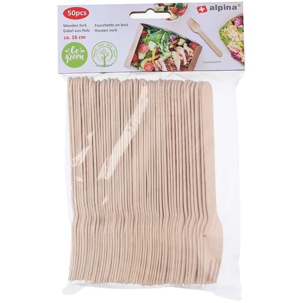 Trägafflar 16 cm – 50-pack miljövänliga engångsbestick