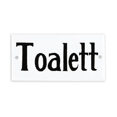 Skylt Toalett