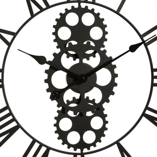 Mekanisk klocka i metall & trä Diameter 70 cm Atmosphera