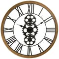 Miniatyrbild 1 av 3: Mekanisk klocka i metall &amp; trä Diameter 70 cm Atmosphera