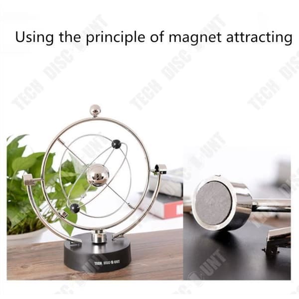 TD® Celestial Orbital Newtons magnetpendel Roterande dekoration Bord Skrivbord Barns pedagogisk leksak Plast Balansboll