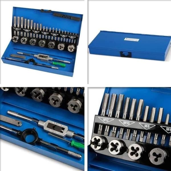 LARS360 Tap and Die Kit - M3-M12 stål - Låda med 32 delar