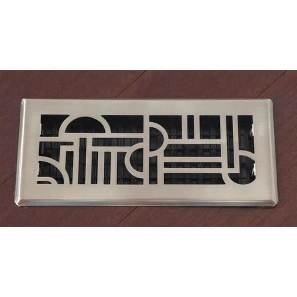 Golvgaller - Dekorgaller - ADH410-NKL - Strukturerad - Stål - Svart - 29,21 x 13,97 cm