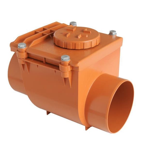 First plast - NRC140A - nrc140 a Tätad backventil av PVC, röd, diameter 140 mm