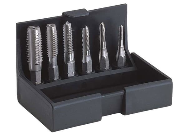 Filiere - trådsnittsverktyg - Sw-stahl - 82220L - Set med 6 tappar för gängning 1/4" HSS M3-4-5-6-8-10