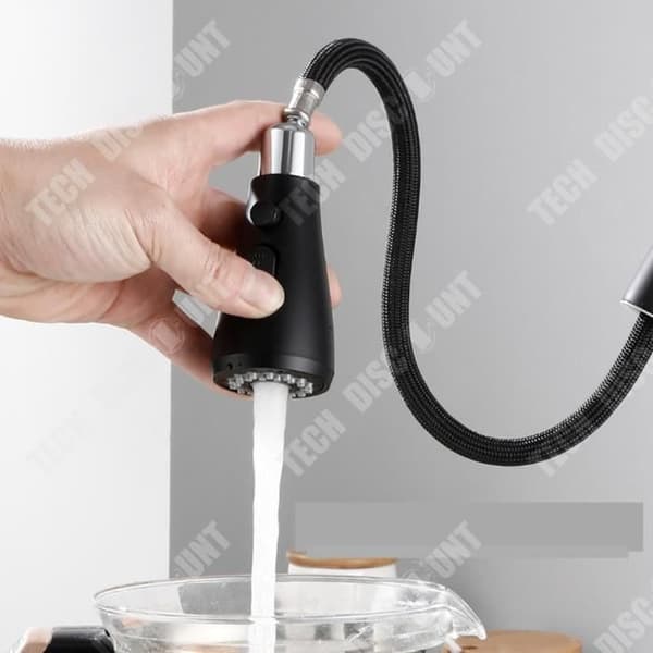 TD® Dual Purpose Rostfritt stål Varmt och kallt utdragbar köksblandare kan förlängas stänksäker