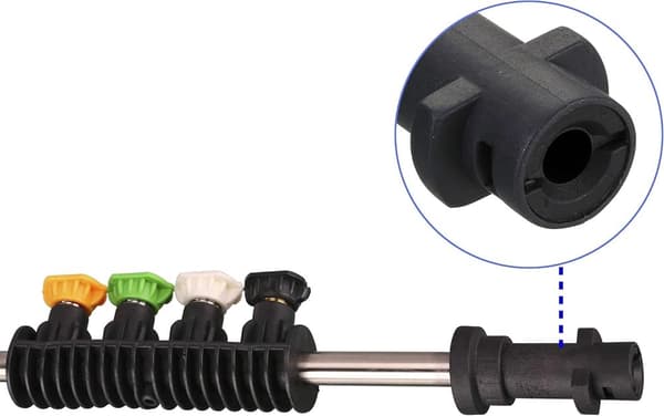 Högtryckstvättstavsförlängning med adapter, utbyteslans, endast kompatibel Karcher K2, K3, K4, K5, K6, K7, 15 tum