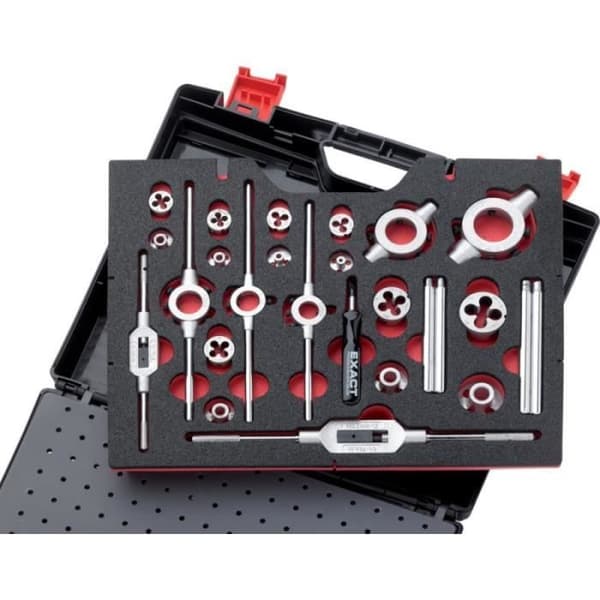 Exakt 70521 Tap and Die Set Plastfodral GS61 HSS E M3-M12