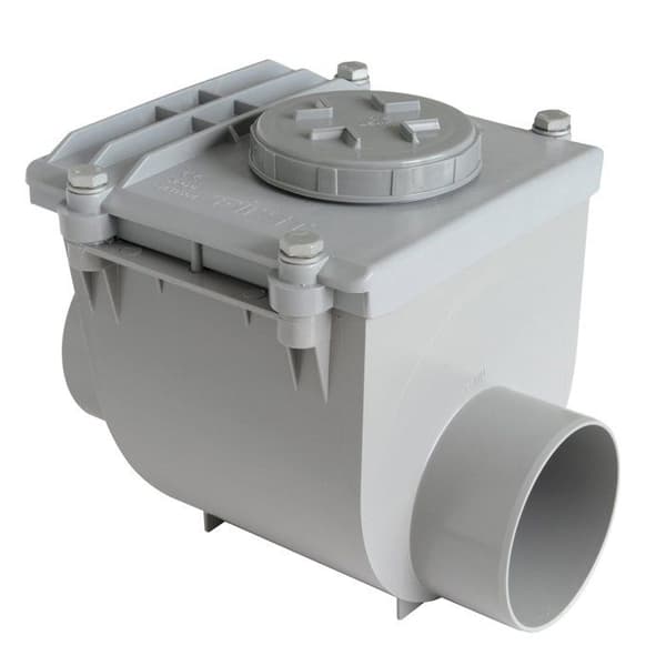 First plast - NRC110G - Tätad backventil av PVC, grå, diameter 110 mm