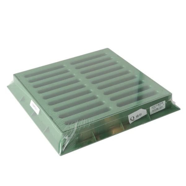 First plast - TGNP30V - tgnp30 V-y chassi med pedonabilt PVC-galler, grönt, 300 x 300 mm