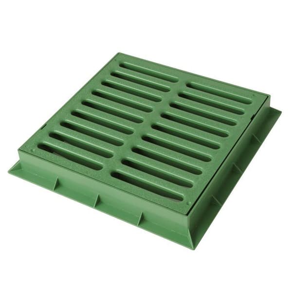 First plast - TGNP30V - tgnp30 V-y chassi med pedonabilt PVC-galler, grönt, 300 x 300 mm