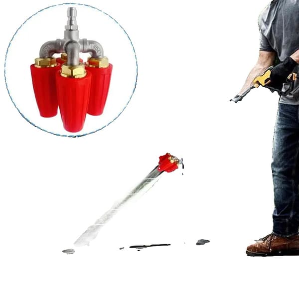 Power Washer Dyse, Rotationshurtigforbindelse, Lækagesikker Design, Egnet til Forskellige Overflader