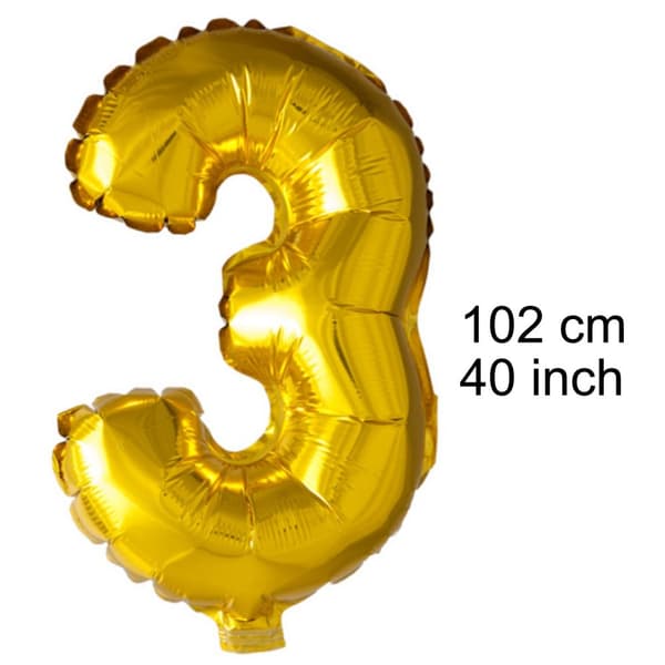 Guld Nummer-balloner 0-9 - Stort antal balloner til fødselsdagsfest, bryllup, babyshower og jubilæumsfest