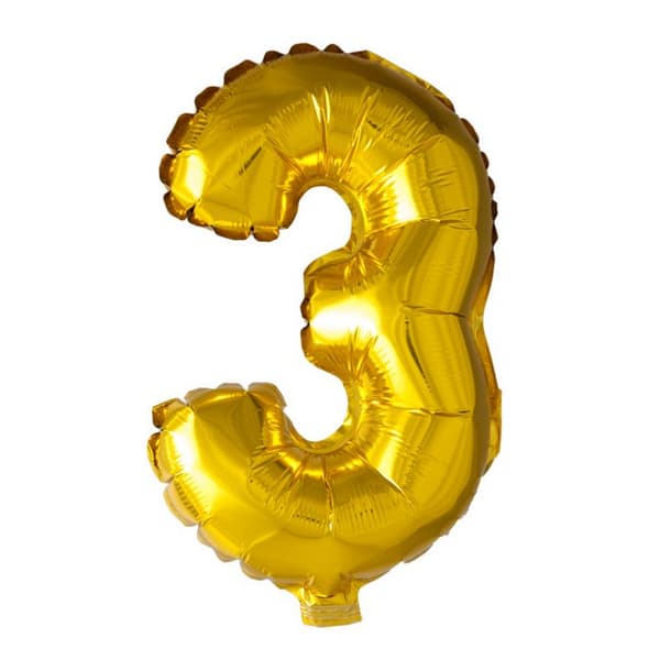 Guld Nummer-balloner 0-9 - Stort antal balloner til fødselsdagsfest, bryllup, babyshower og jubilæumsfest