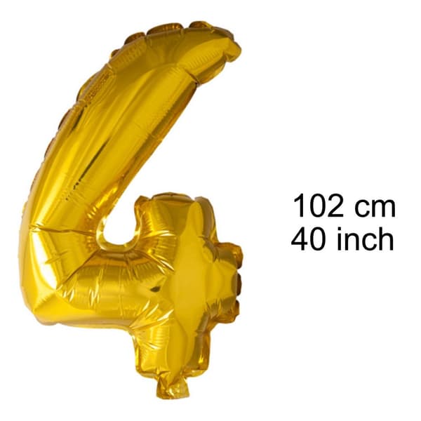 Guld Nummer-balloner 0-9 - Stort antal balloner til fødselsdagsfest, bryllup, babyshower og jubilæumsfest