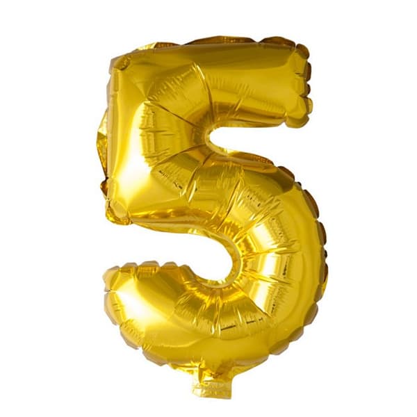 Guld Nummer-balloner 0-9 - Stort antal balloner til fødselsdagsfest, bryllup, babyshower og jubilæumsfest