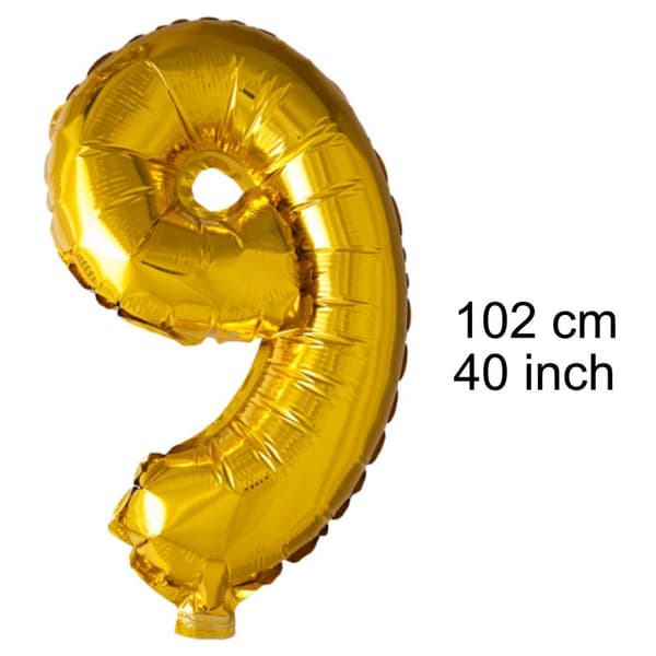 Guld Nummer-balloner 0-9 - Stort antal balloner til fødselsdagsfest, bryllup, babyshower og jubilæumsfest