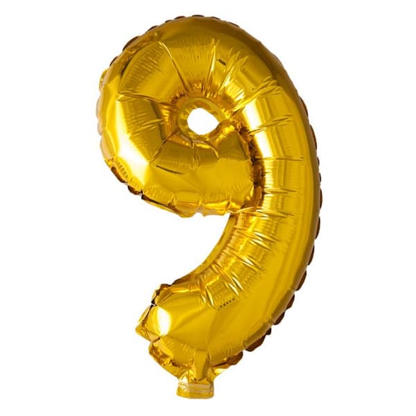 Guld Nummer-balloner 0-9 - Stort antal balloner til fødselsdagsfest, bryllup, babyshower og jubilæumsfest